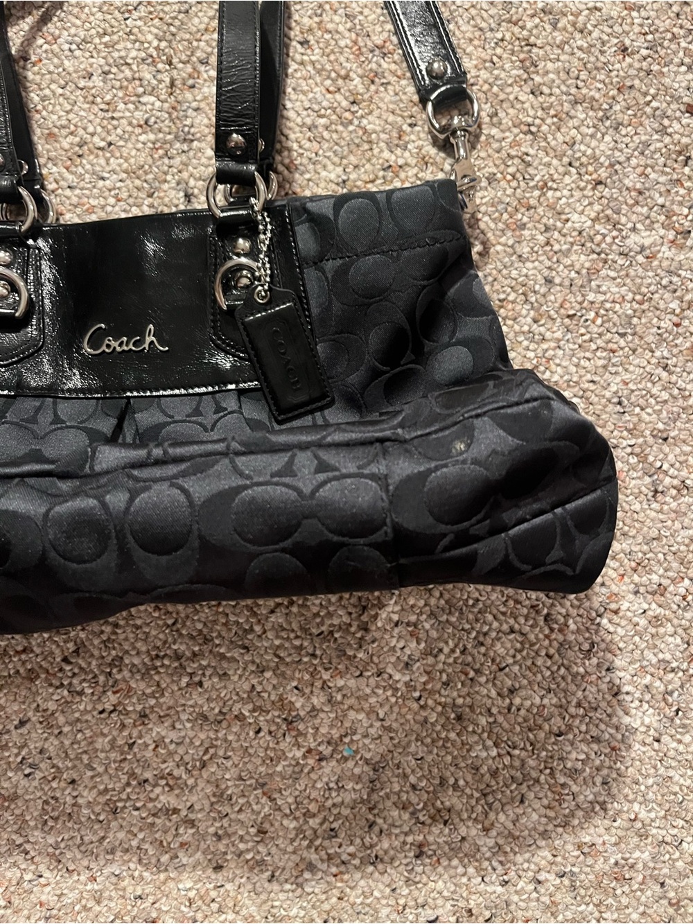 Coach Black Ashley Signature Tote Bag with Removable Strap - Picture 3 of 15
